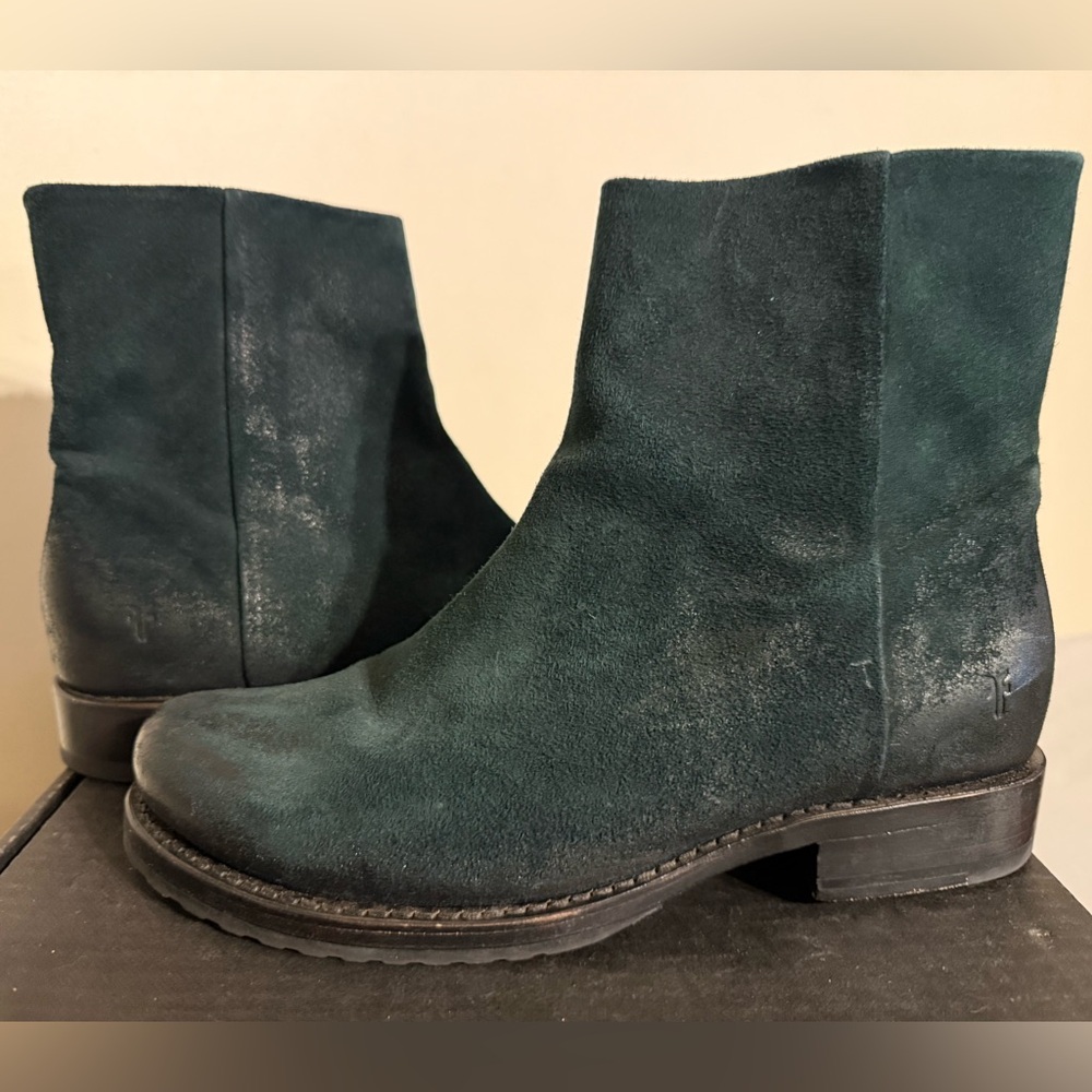 Frye Women's Suede Ankle Boots in Green